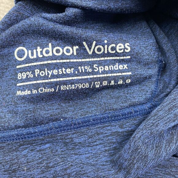 Outdoor Voices OV Men's EUC CloudKnit Soft Heather Blue Pullover Hoodie Large L - Picture 5 of 10